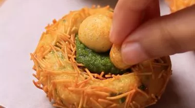 Bird’s Nest Party Snacks on a tray 6